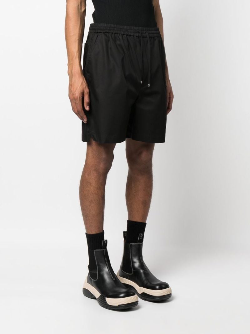 Black Logo AppliquÃ_x0083_Â© Track Shorts