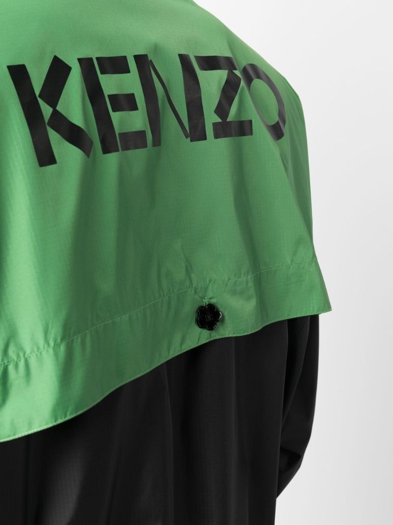 Black Logo Print Lightweight Windbreaker