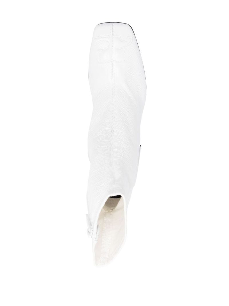 White Vinyl Iconic Ac 70 Ankle Boots