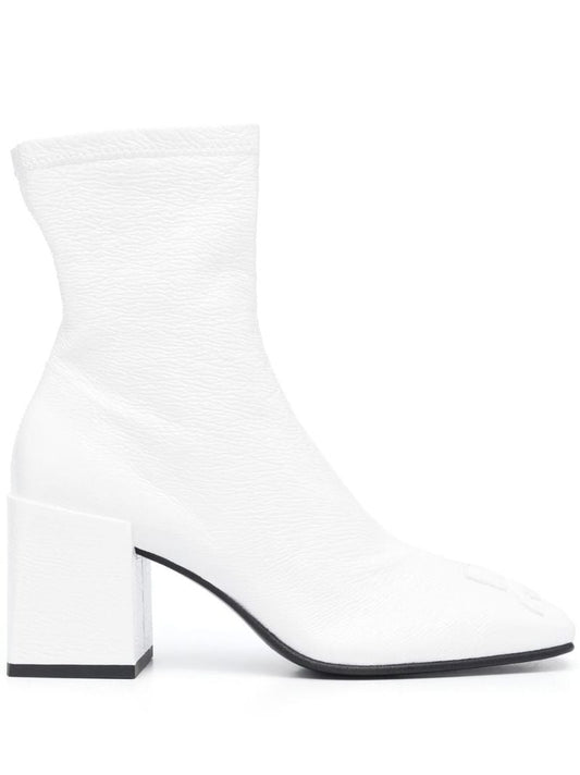 White Vinyl Iconic Ac 70 Ankle Boots