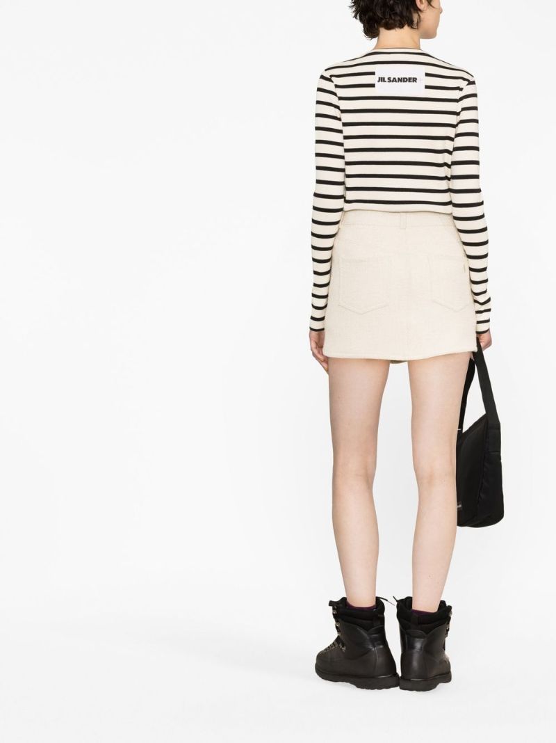 Neutral Striped Cotton Top