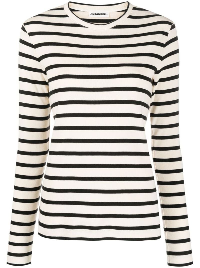 Neutral Striped Cotton Top