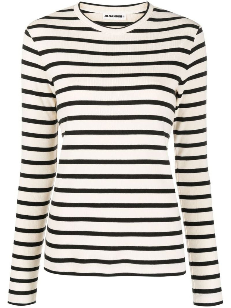 Neutral Striped Cotton Top
