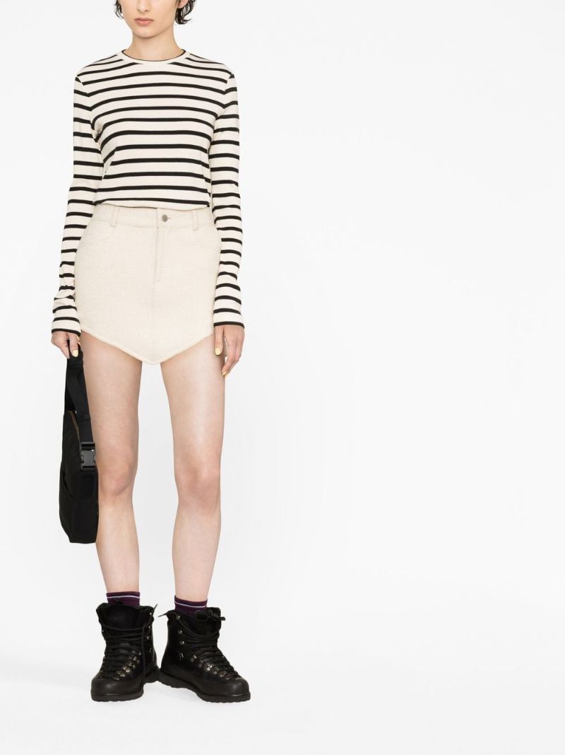 Neutral Striped Cotton Top