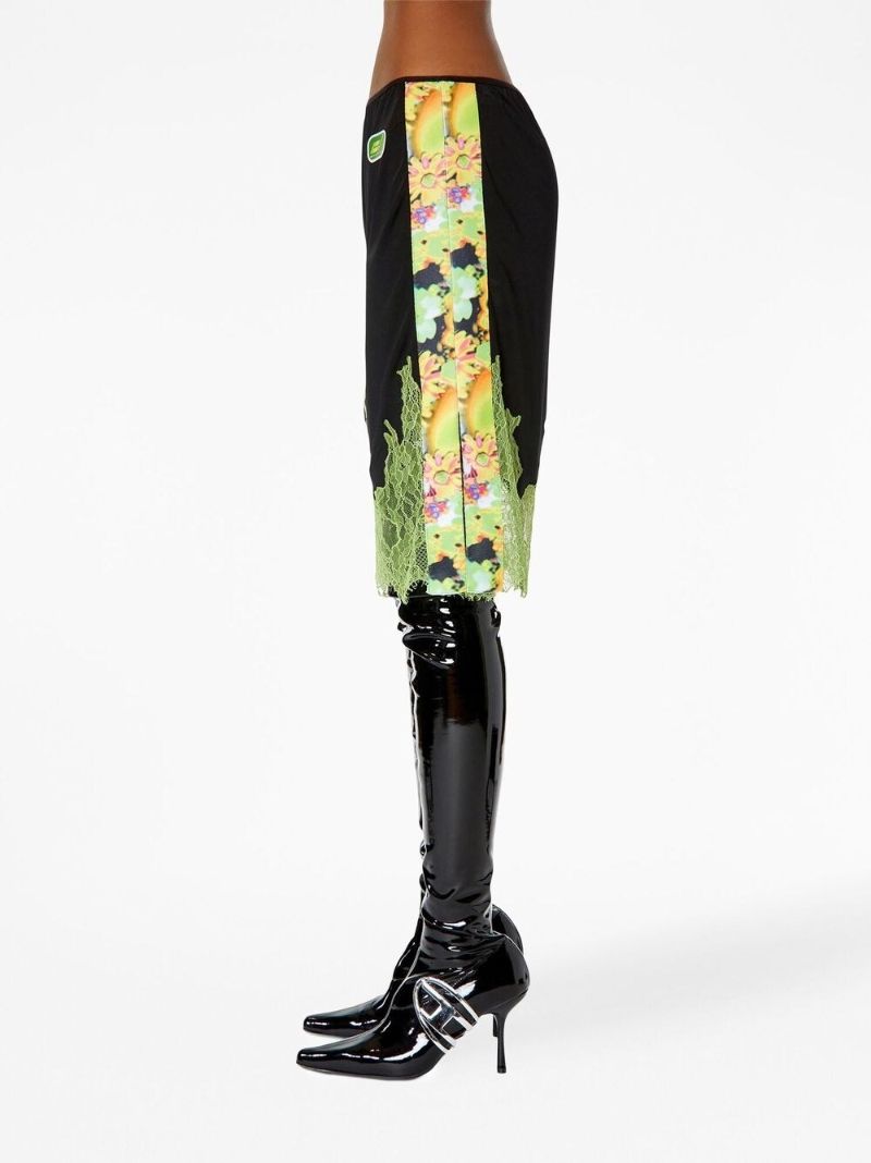 Black Lace Embroidery Logo Skirt