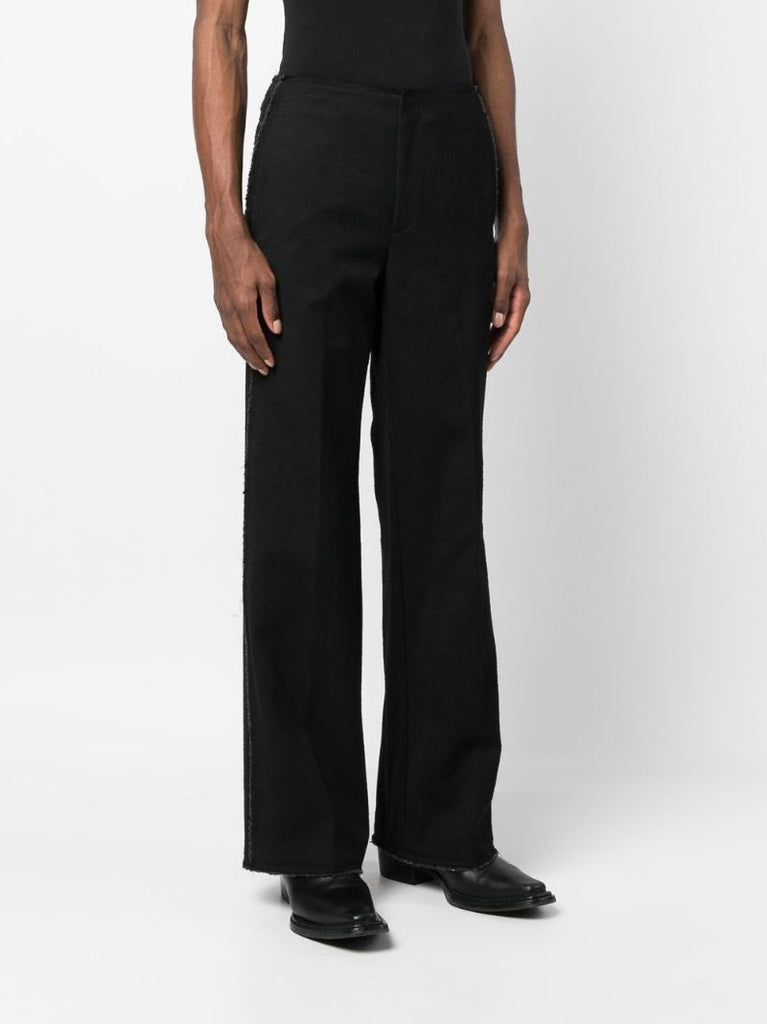 Black High Waist Straight-leg Trousers