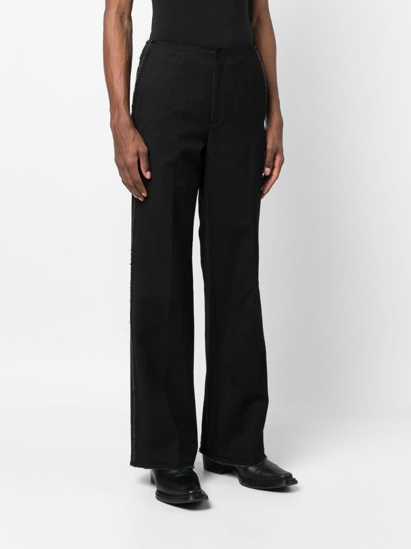 Black High Waist Straight-leg Trousers