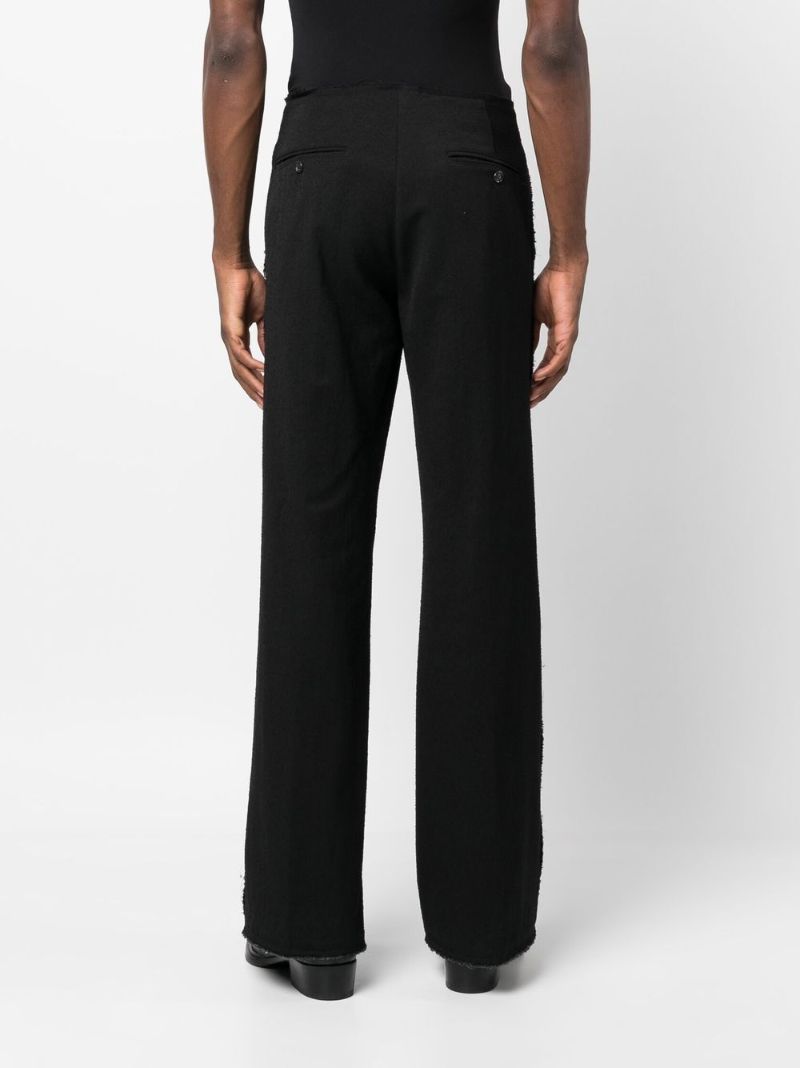 Black High Waist Straight-leg Trousers