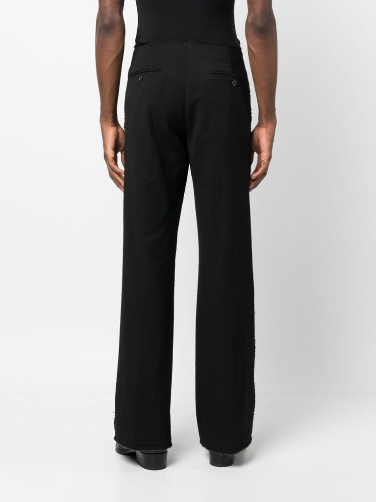 Black High Waist Straight-leg Trousers