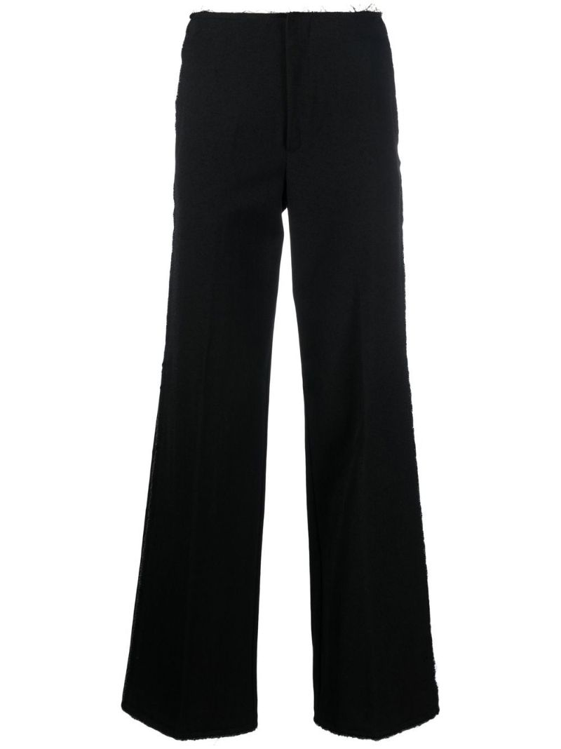 Black High Waist Straight-leg Trousers
