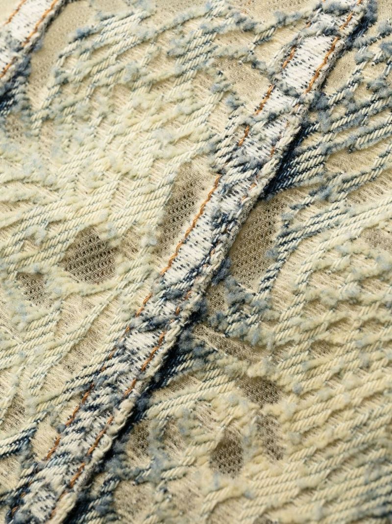 Neutral Double Waistband Flared Jeans