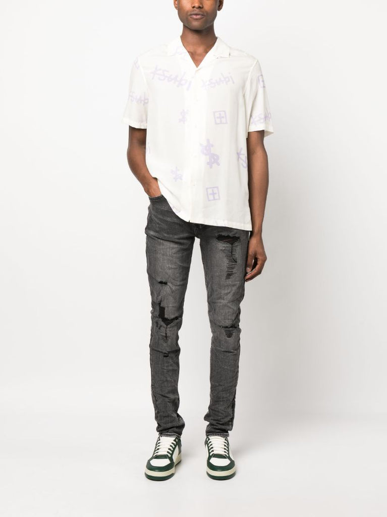 Black Van Winkle Angst Distressed Jeans