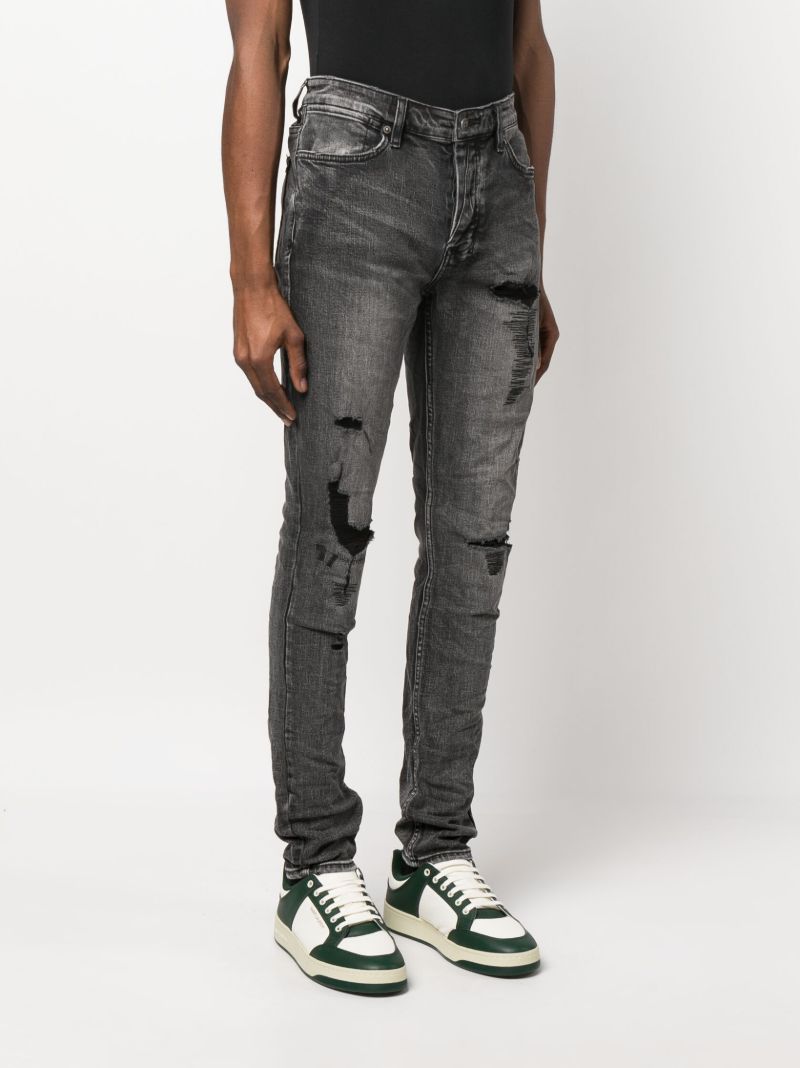 Black Van Winkle Angst Distressed Jeans