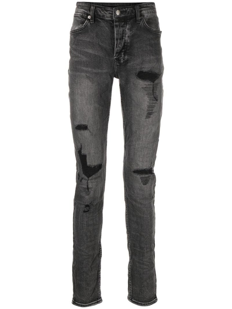 Black Van Winkle Angst Distressed Jeans