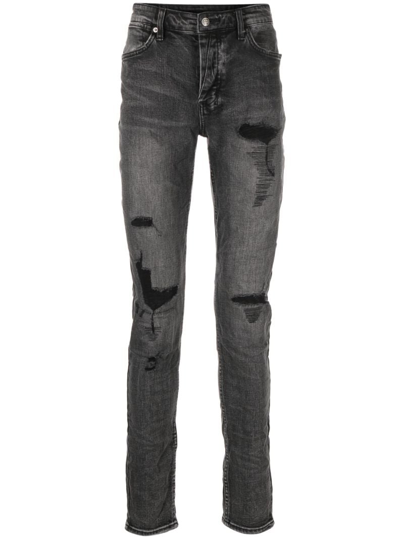 Black Van Winkle Angst Distressed Jeans