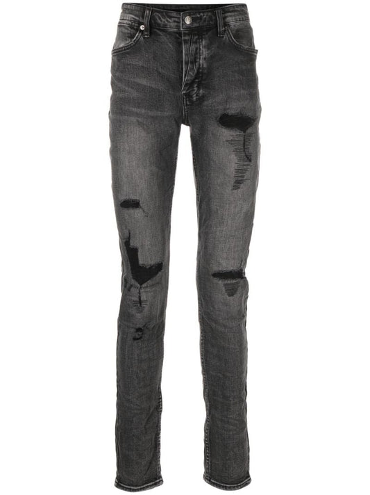 Black Van Winkle Angst Distressed Jeans