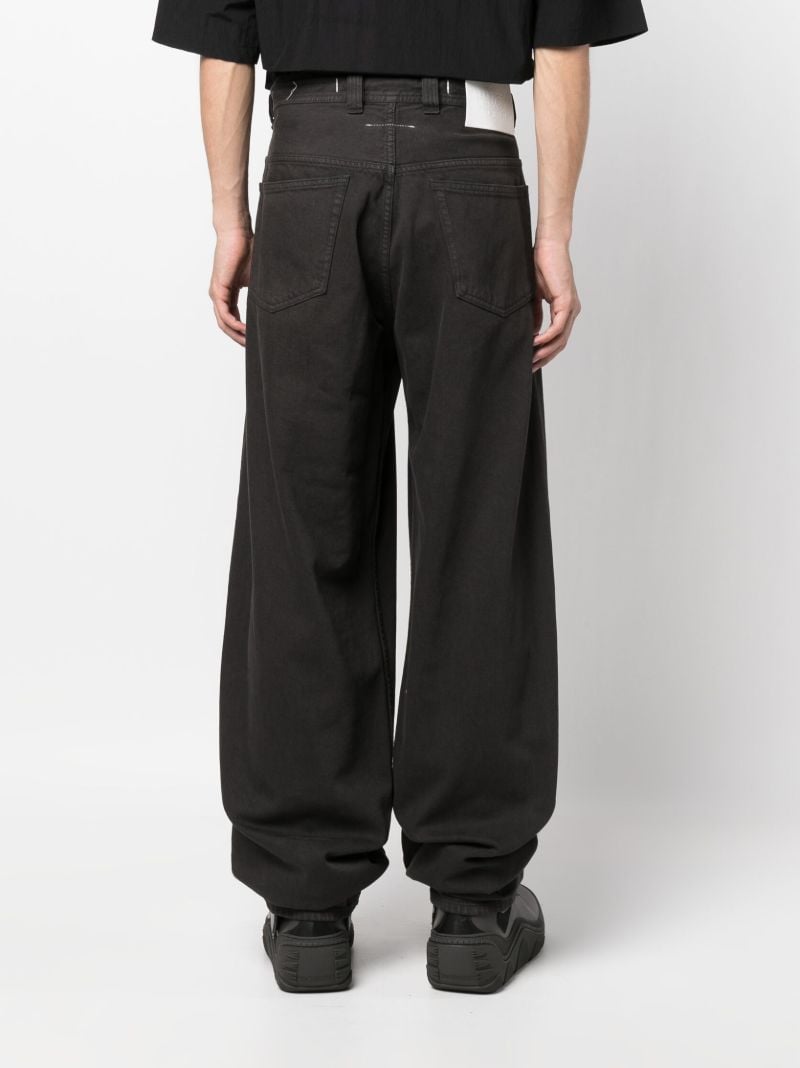 Black Mid-rise Wide-leg Jeans