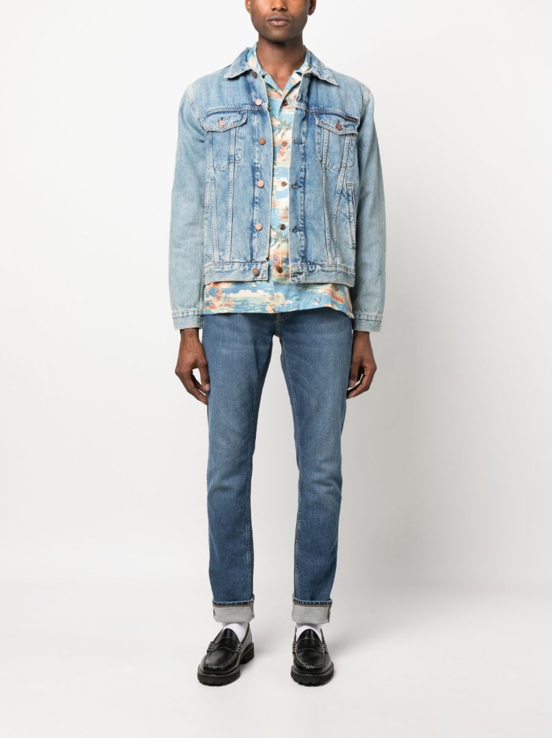 Vintage Blue Buttoned Robby Denim Jacket