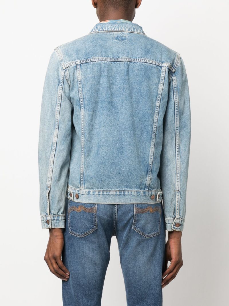 Vintage Blue Buttoned Robby Denim Jacket