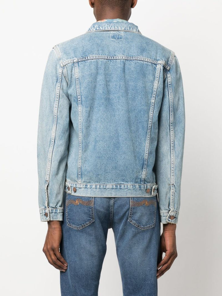 Vintage Blue Buttoned Robby Denim Jacket