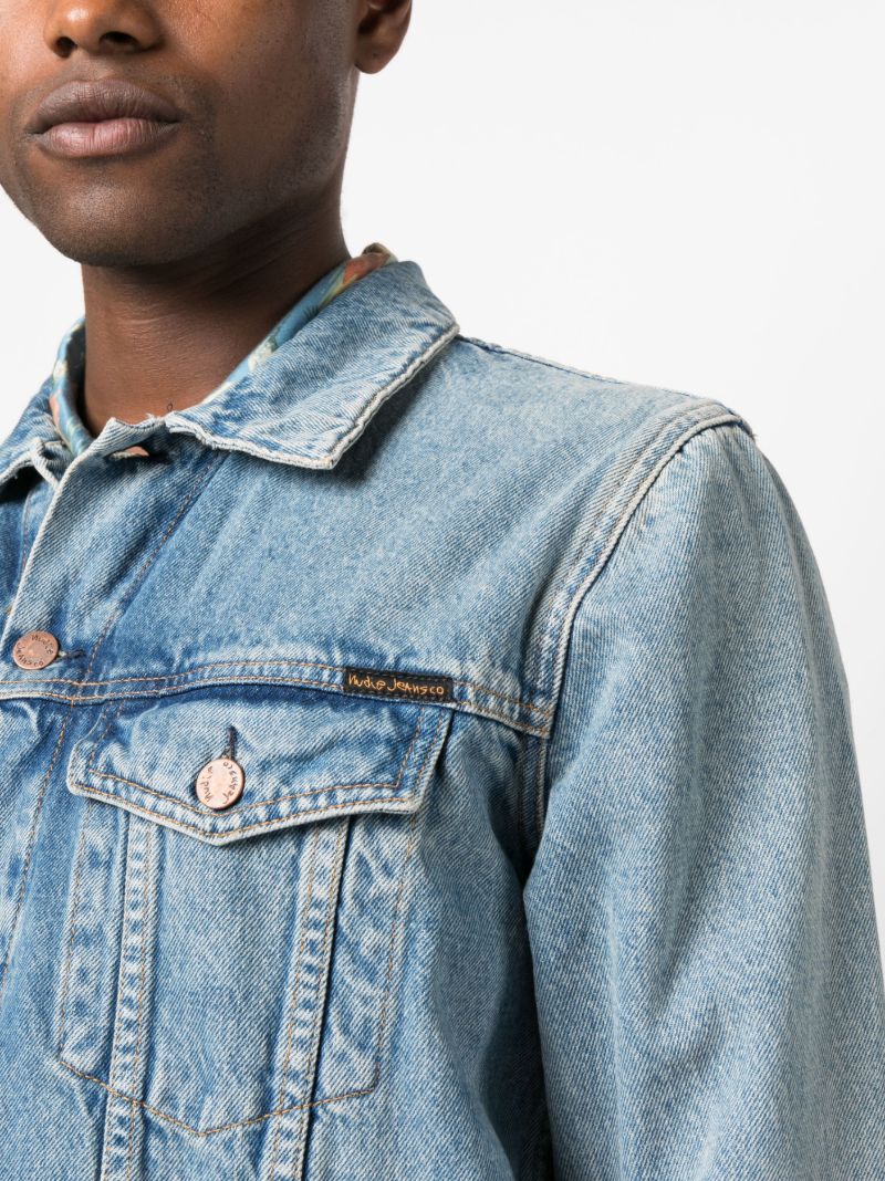 Vintage Blue Buttoned Robby Denim Jacket