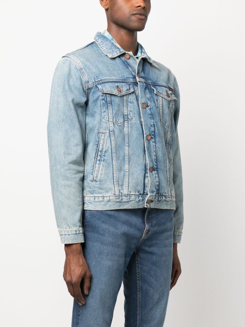 Vintage Blue Buttoned Robby Denim Jacket