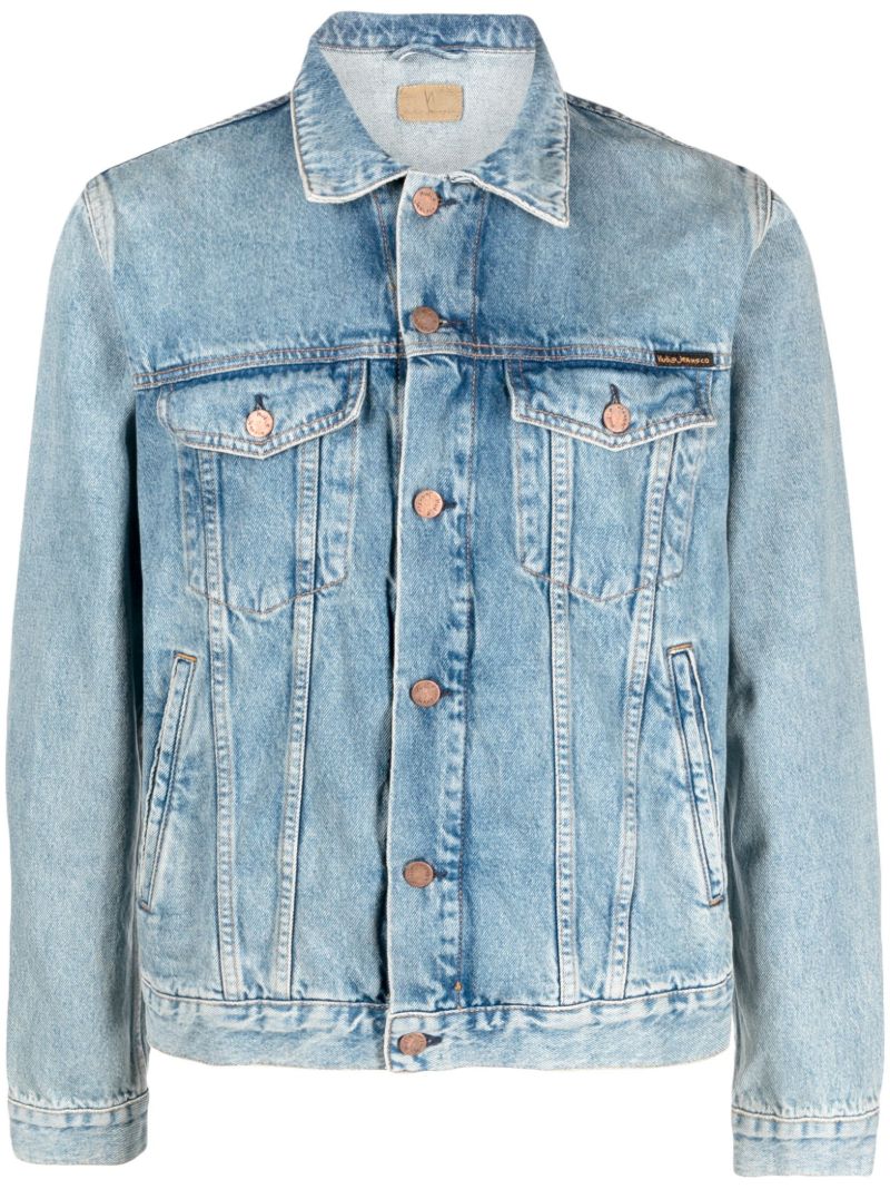 Vintage Blue Buttoned Robby Denim Jacket