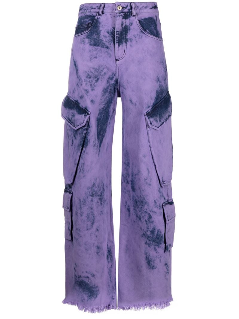 Purple Tie-dye Cargo Trousers