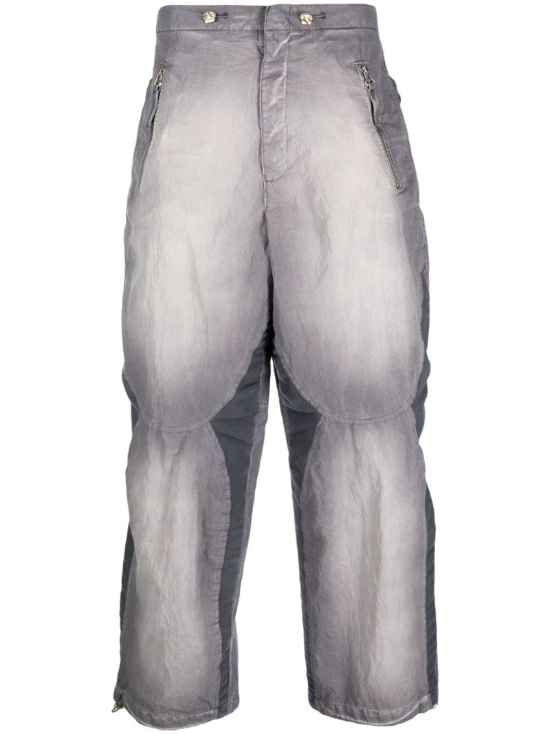 Grey Wide-legged Panelled Trousers