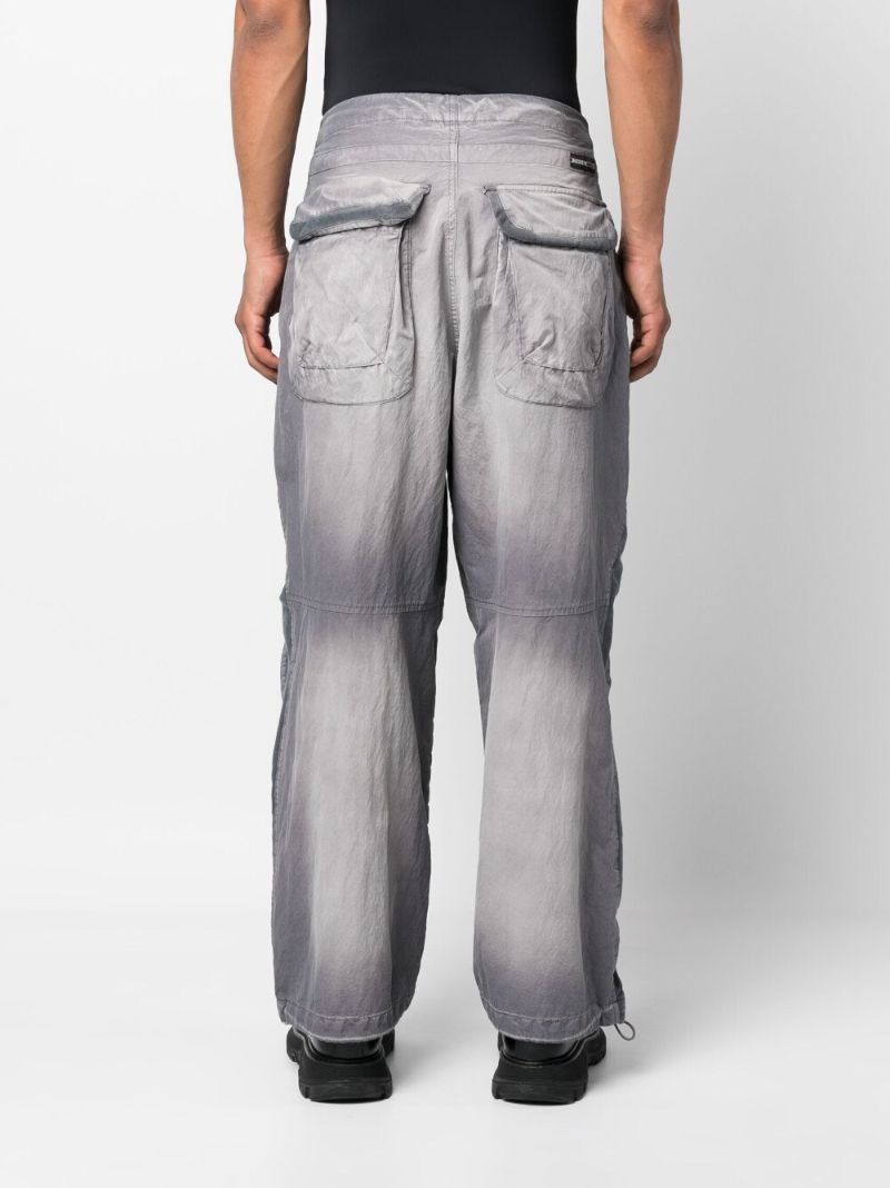 Grey Wide-legged Panelled Trousers