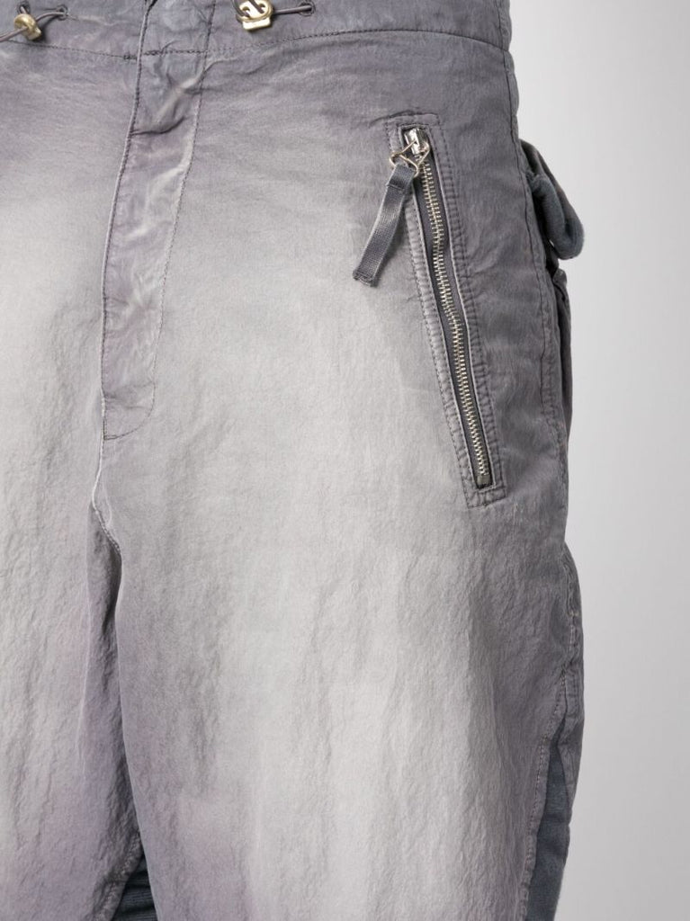 Grey Wide-legged Panelled Trousers