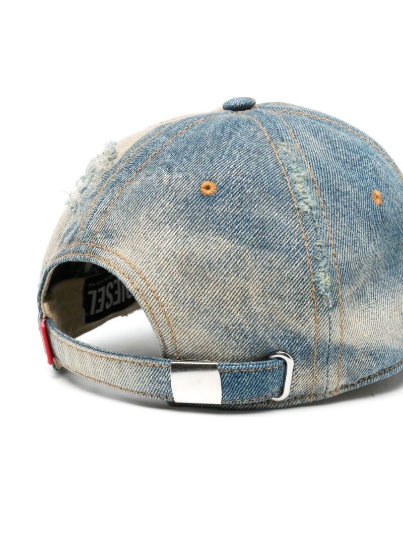 Blue Distressed Denim Cap