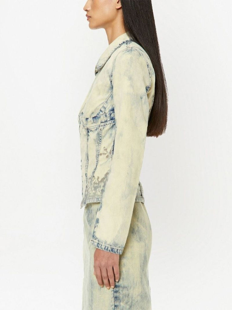 Grey Zip-up Denim Jacket