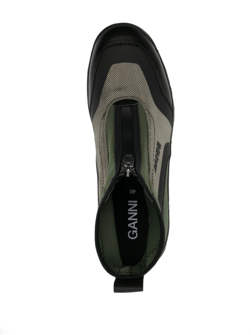 Green Performance Zip-up High-top Sneakers
