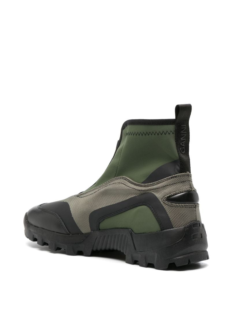 Green Performance Zip-up High-top Sneakers
