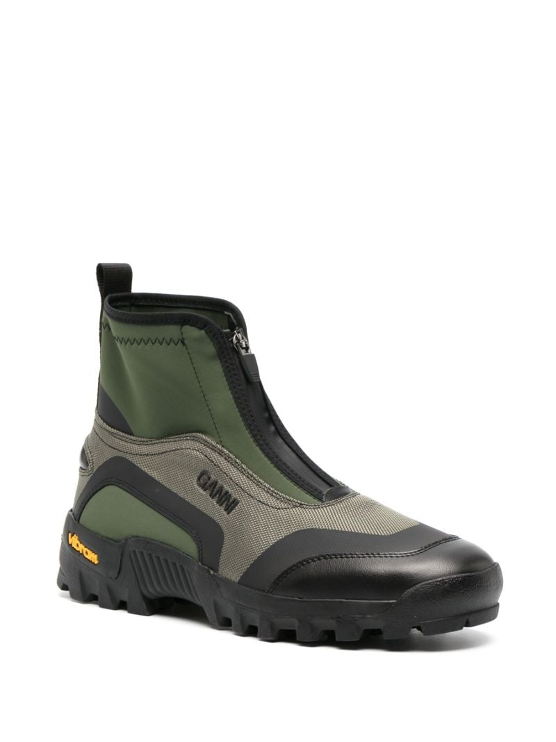 Green Performance Zip-up High-top Sneakers