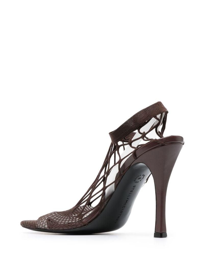 Brown 100 Fishnet Sock Style Sandals