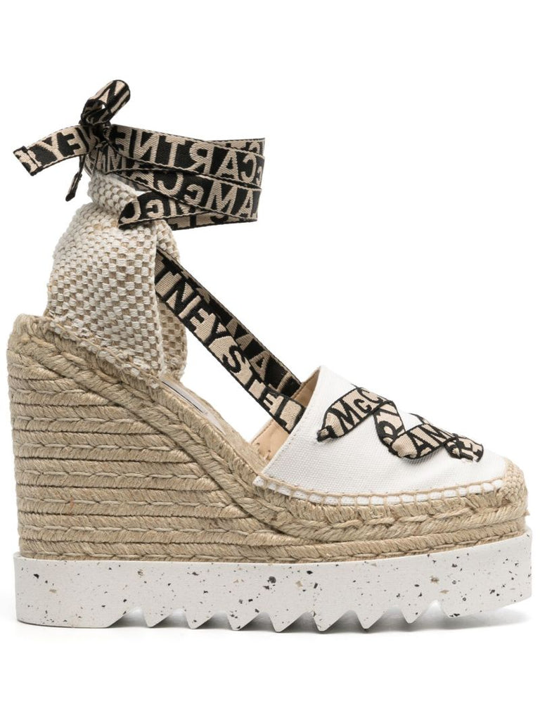 White Gaia Wedge Espadrilles