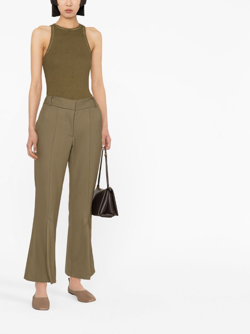 Green Flared Trousers