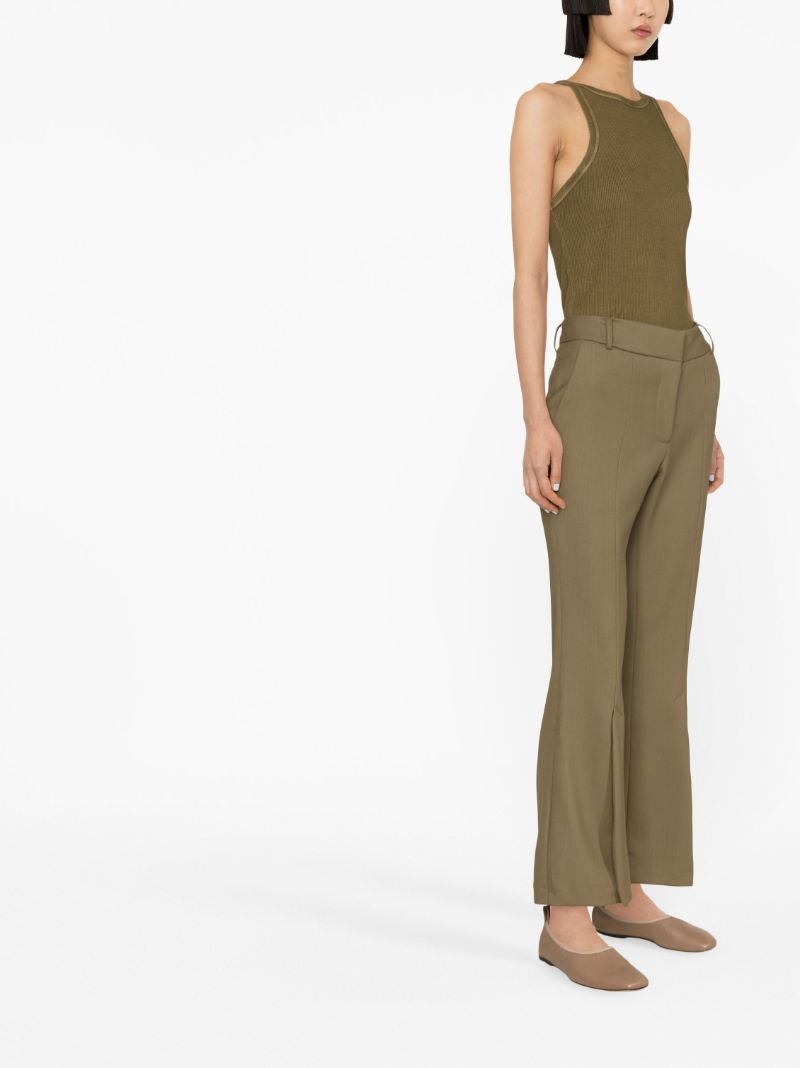Green Flared Trousers