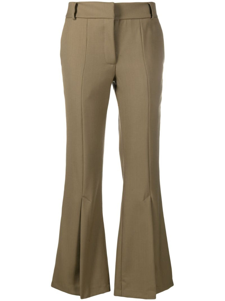 Green Flared Trousers