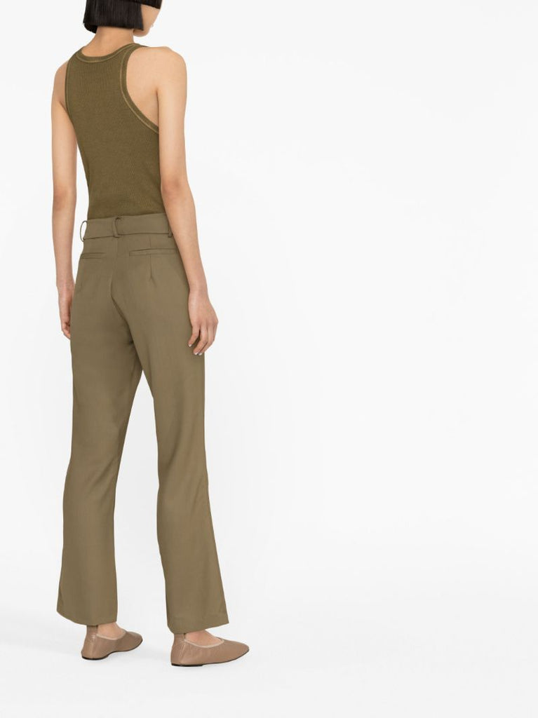 Green Flared Trousers