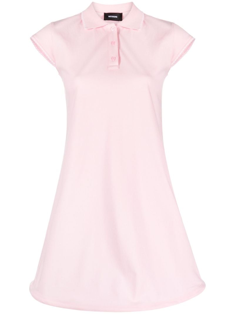 Pink Cotton PiquÃ_x0083_Â© Polo Mini Dress