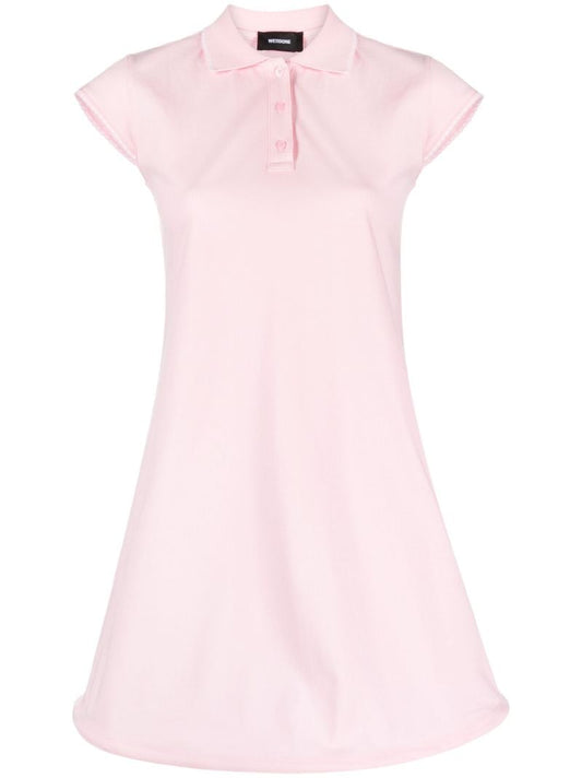 Pink Cotton PiquÃ_x0083_Â© Polo Mini Dress