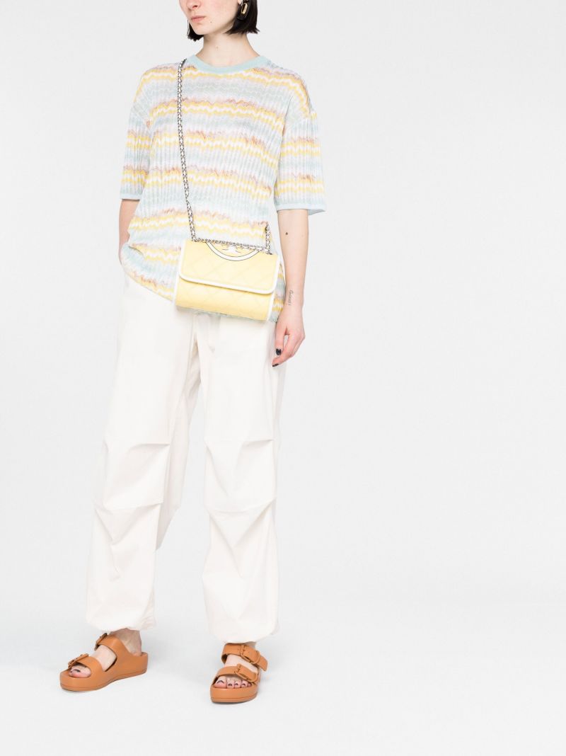 Yellow Fleming Leather Cross Body Bag