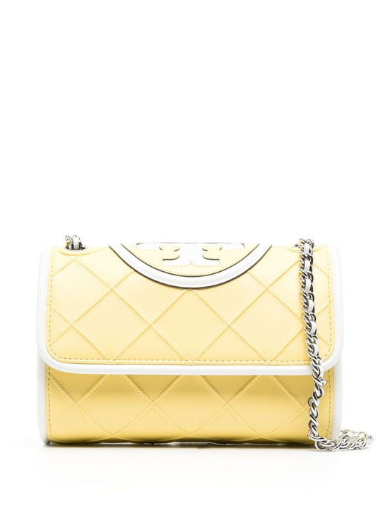 Yellow Fleming Leather Cross Body Bag