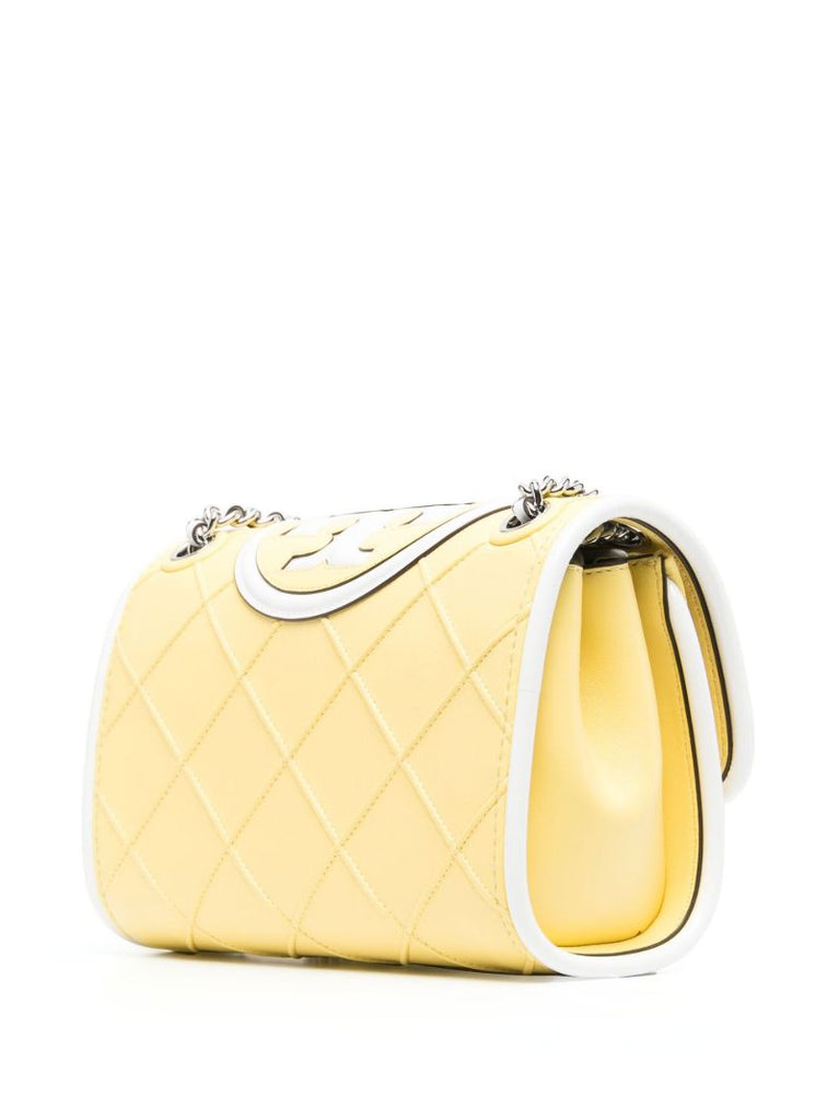 Yellow Fleming Leather Cross Body Bag