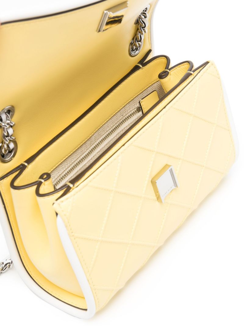 Yellow Fleming Leather Cross Body Bag