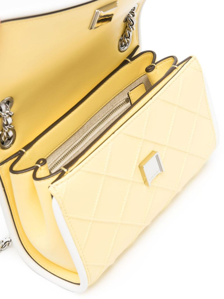 Yellow Fleming Leather Cross Body Bag