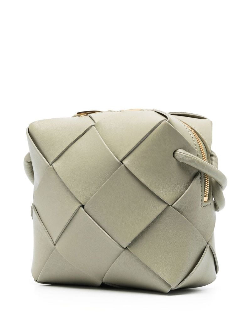 Green Loop Leather Cross Body Bag